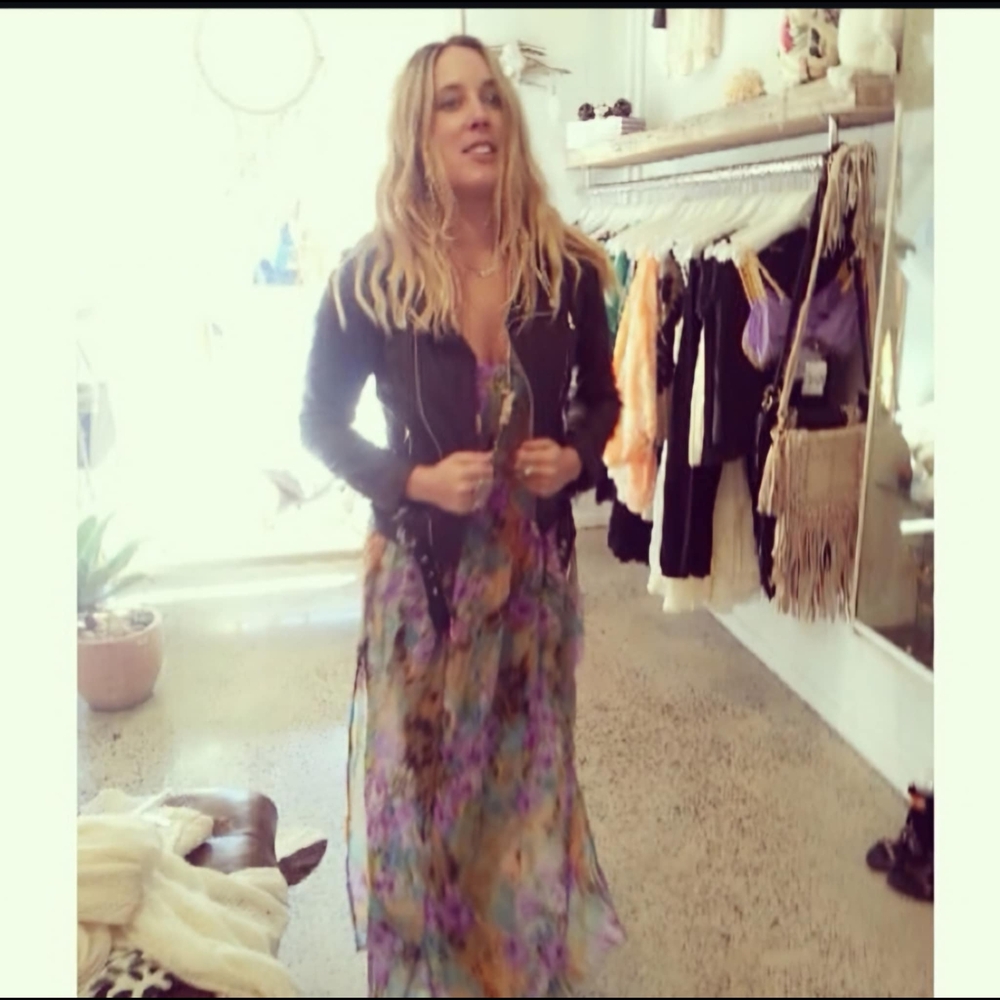 SPELL VINTAGE SAMPLE / LIMITED EDITION Floral TRIBAL SILK SLIP